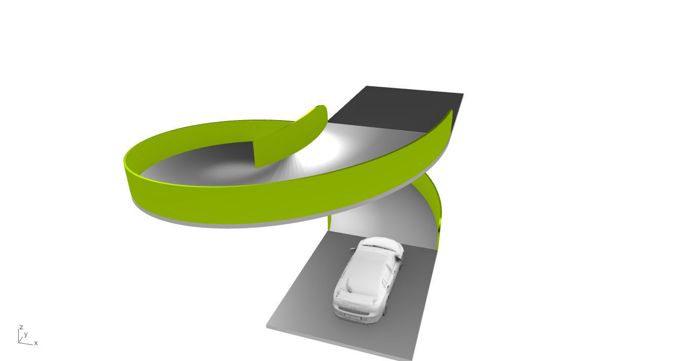Spiral Ramp for Car Architectural Circulation System module 3D model_36