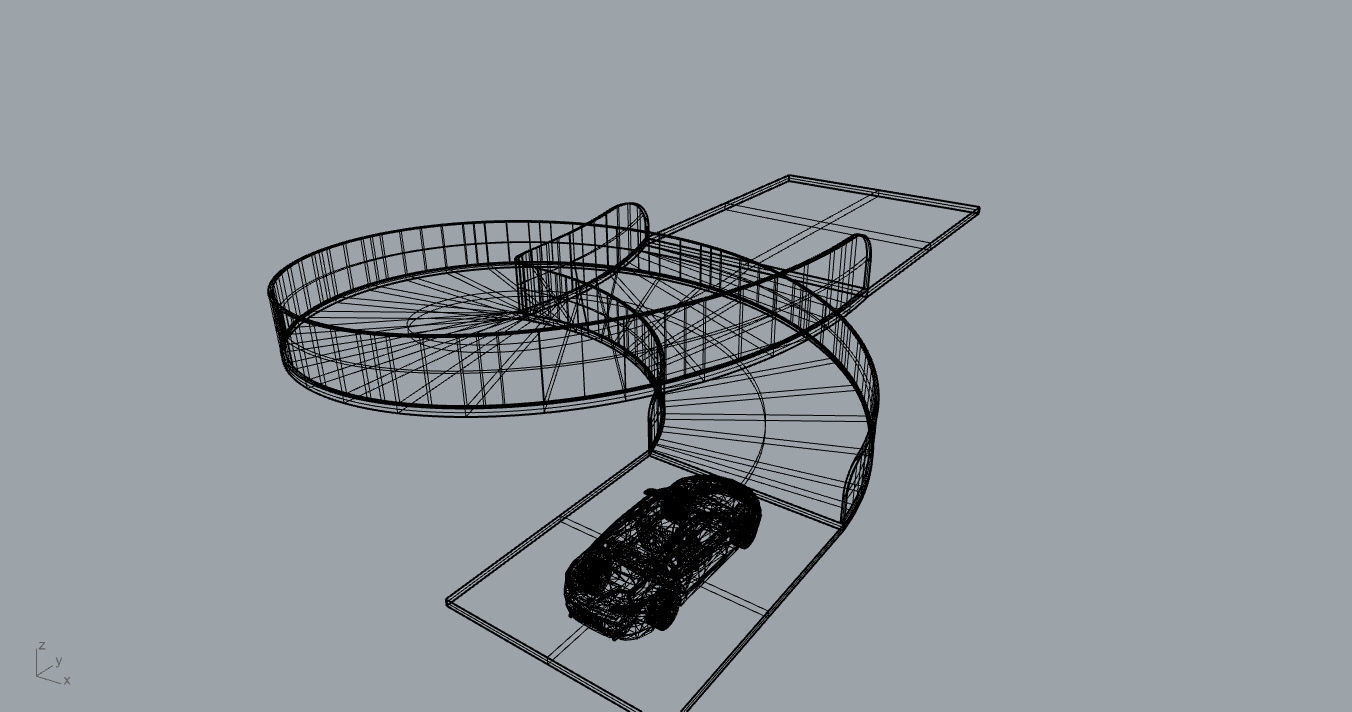 Spiral Ramp for Car Architectural Circulation System module 3D model_77