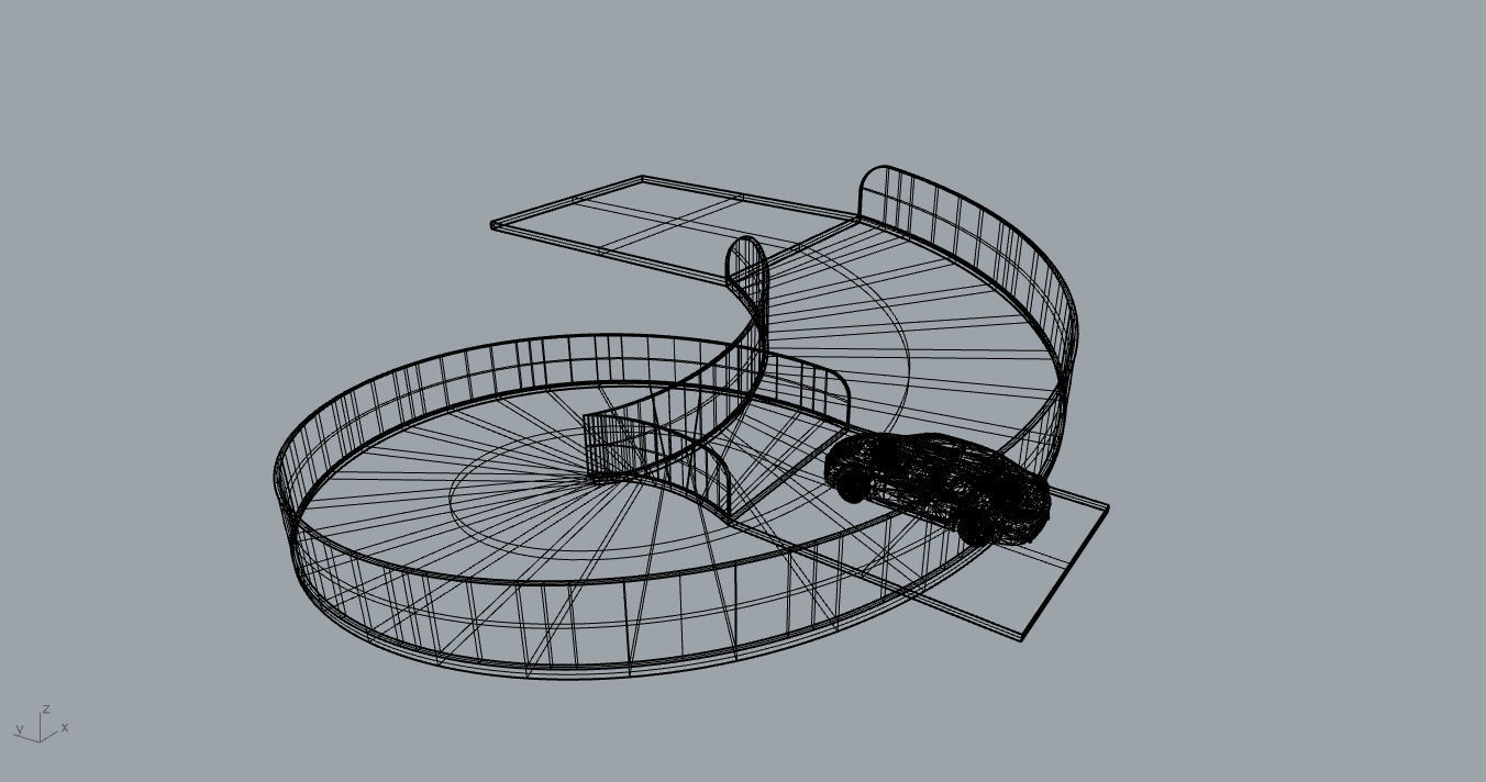 Spiral Ramp for Car Architectural Circulation System module 3D model_72