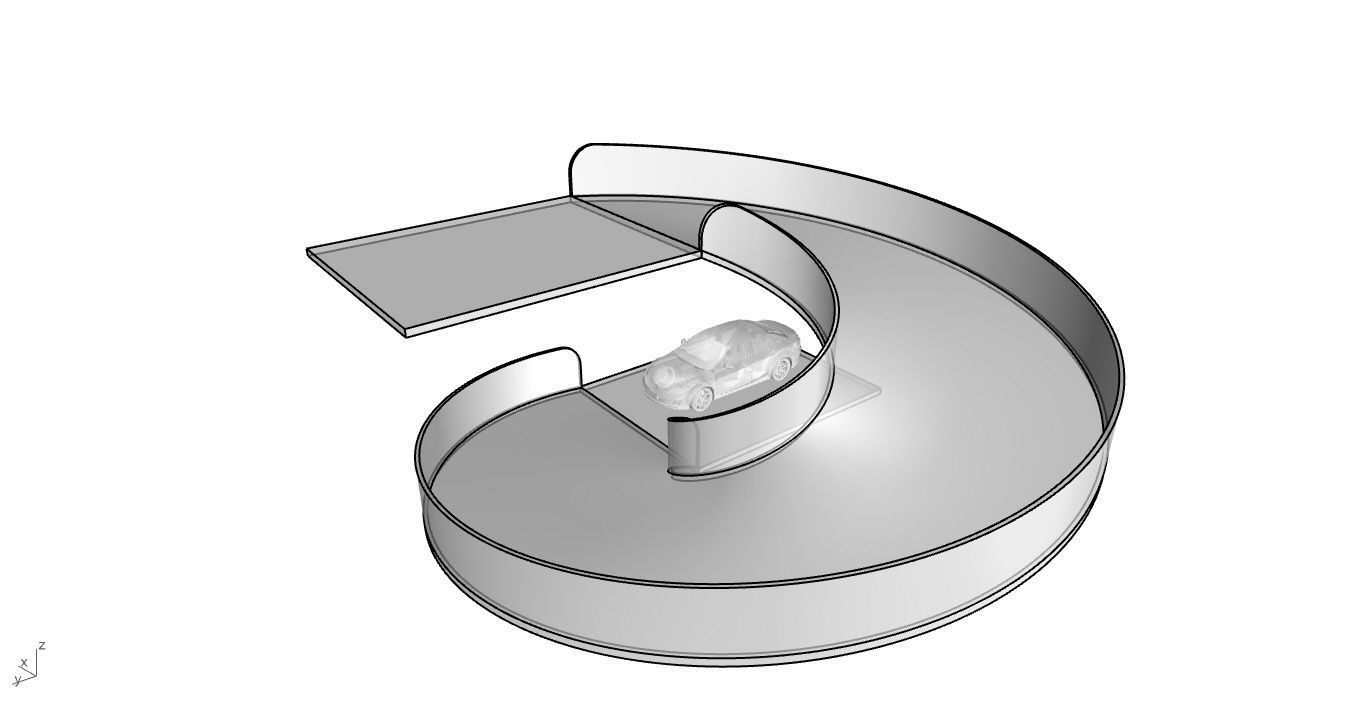 Spiral Ramp for Car Architectural Circulation System module 3D model_48