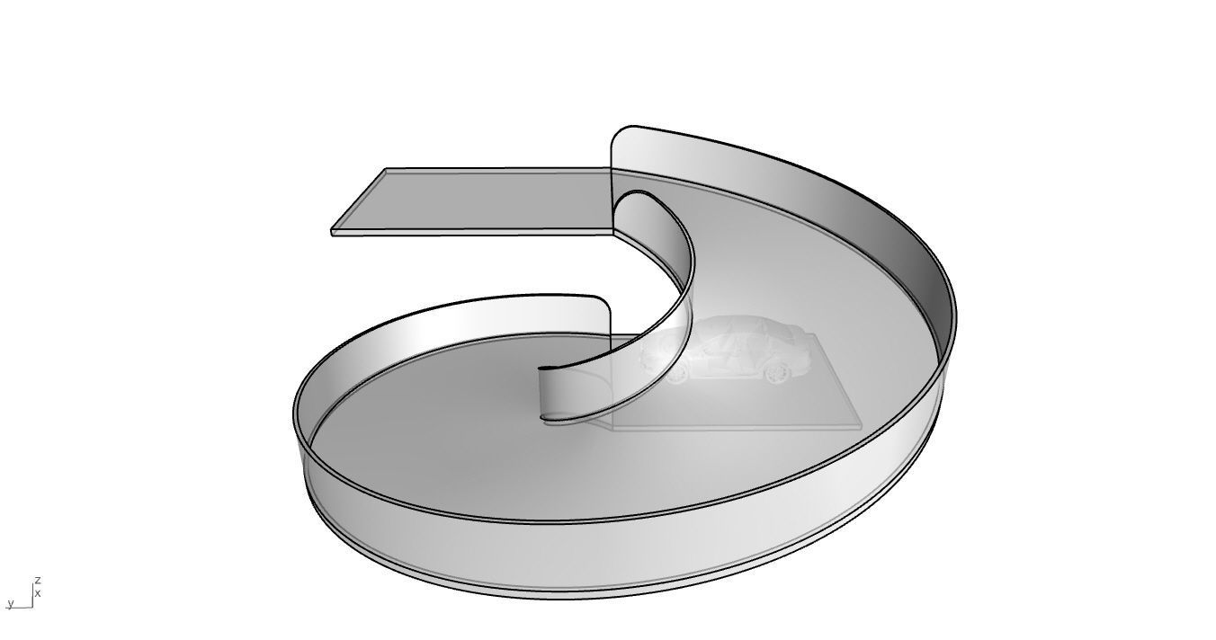 Spiral Ramp for Car Architectural Circulation System module 3D model_50
