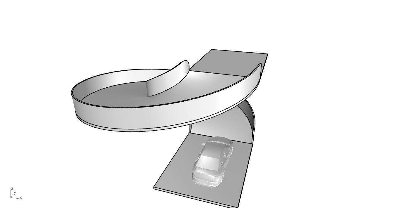 Spiral Ramp for Car Architectural Circulation System module 3D model_16