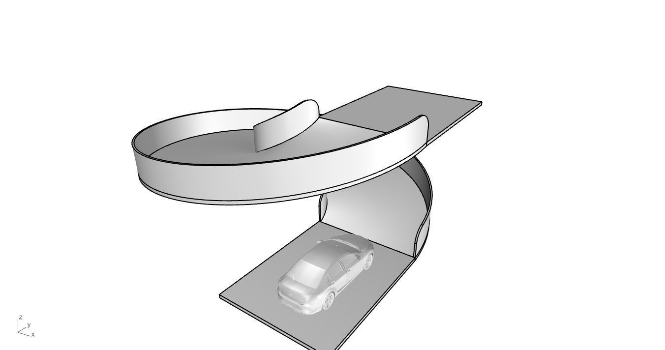 Spiral Ramp for Car Architectural Circulation System module 3D model_17