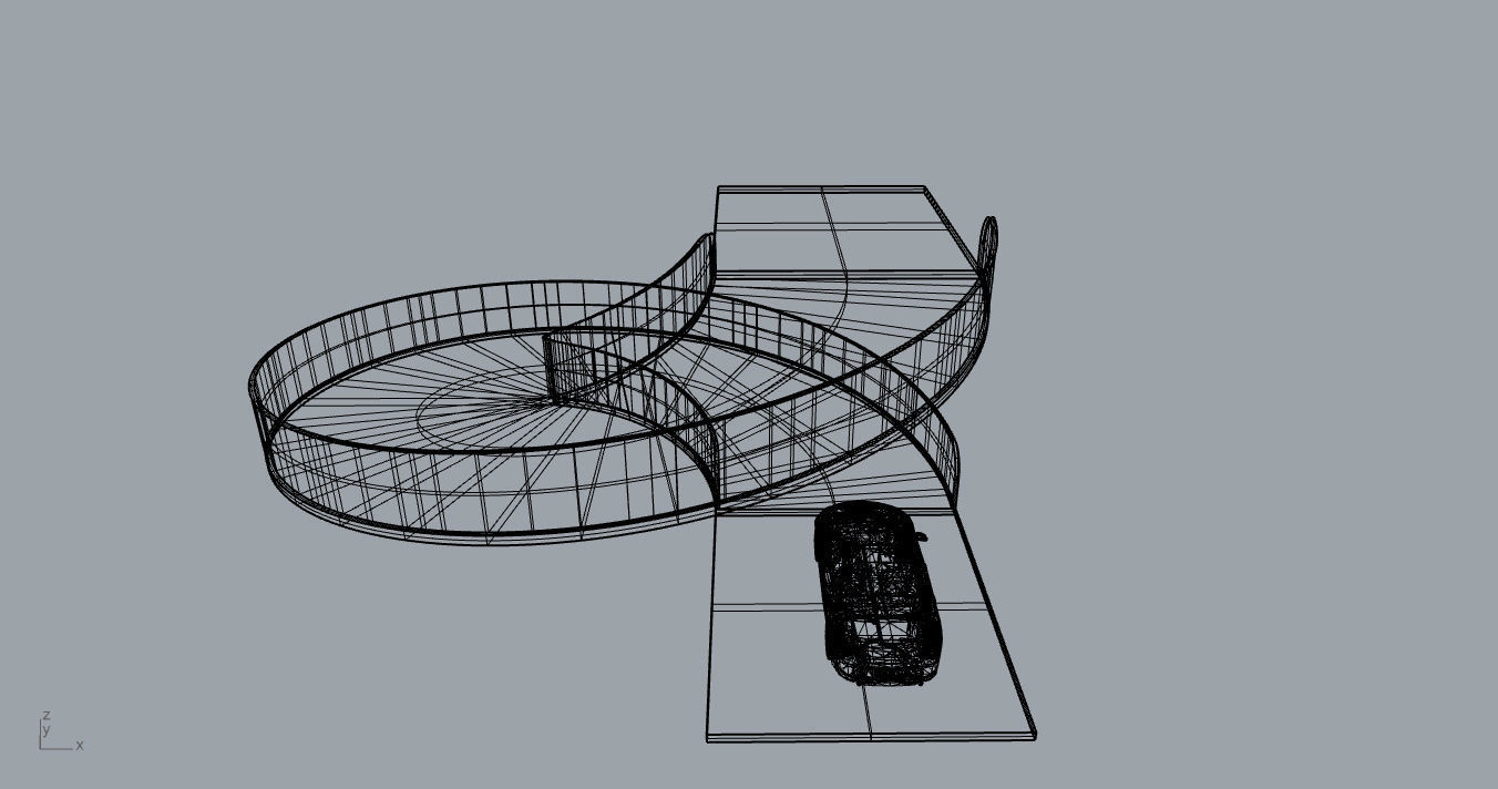Spiral Ramp for Car Architectural Circulation System module 3D model_75