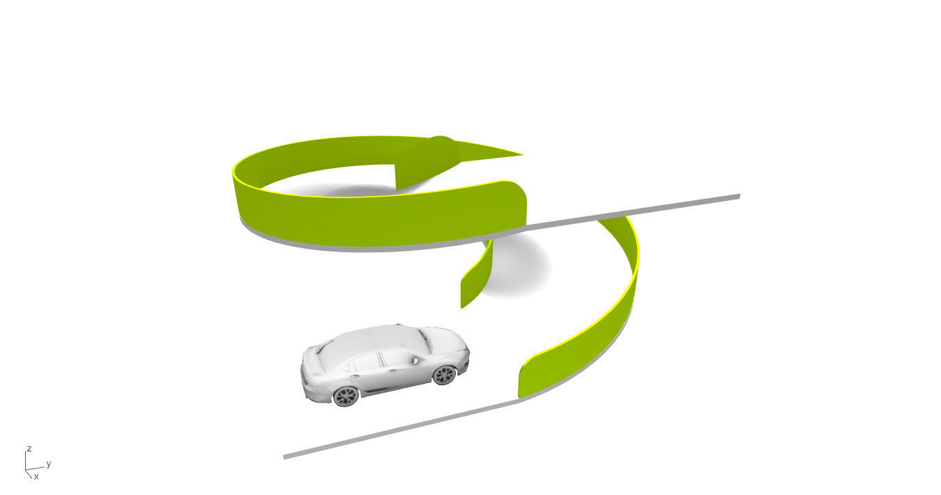 Spiral Ramp for Car Architectural Circulation System module 3D model_39