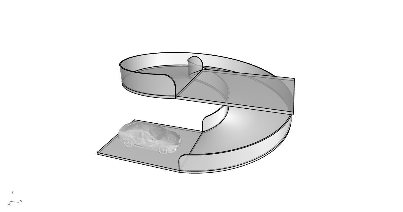 Spiral Ramp for Car Architectural Circulation System module 3D model_61