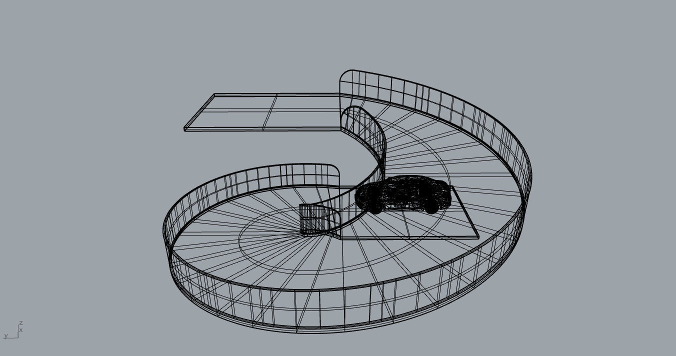 Spiral Ramp for Car Architectural Circulation System module 3D model_70