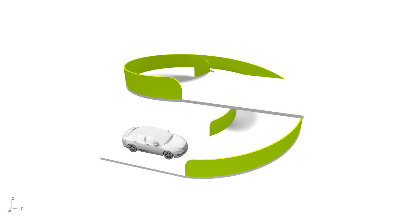 Spiral Ramp for Car Architectural Circulation System module 3D model_41