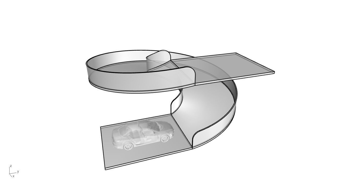 Spiral Ramp for Car Architectural Circulation System module 3D model_59