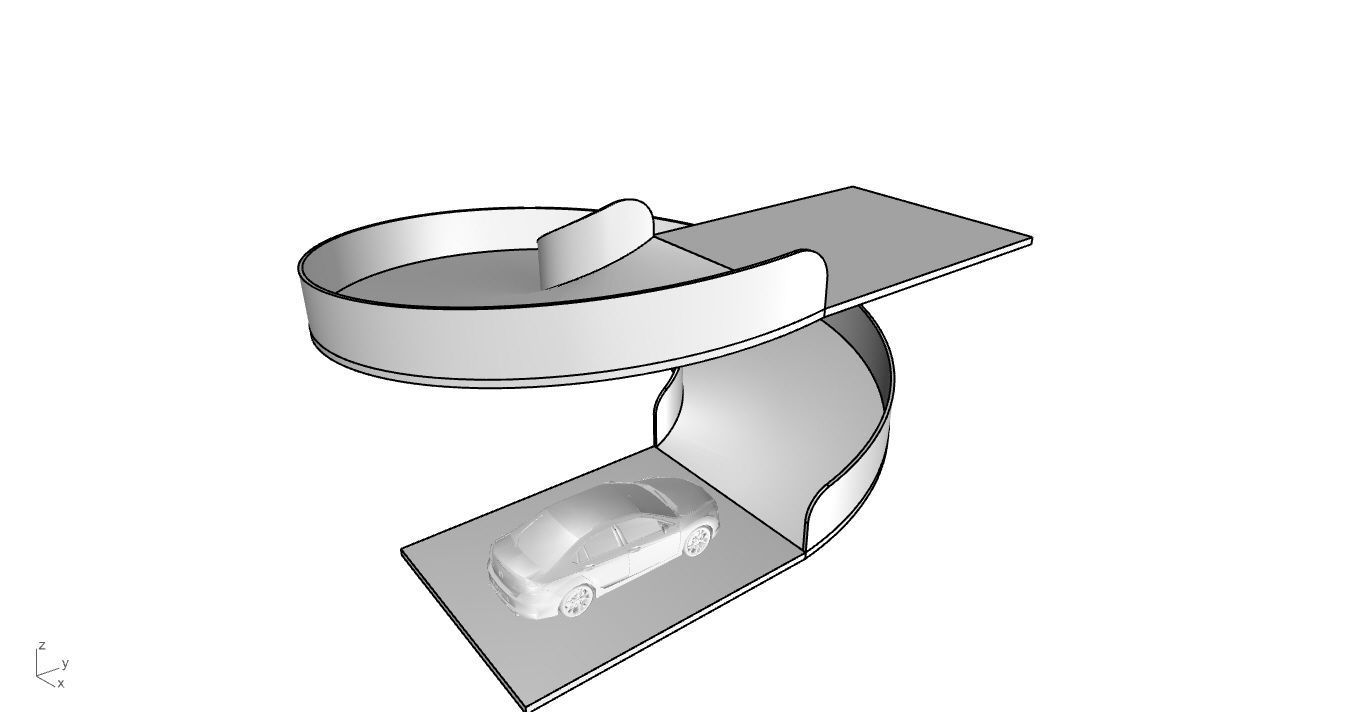 Spiral Ramp for Car Architectural Circulation System module 3D model_18