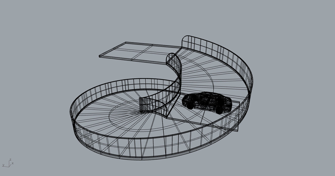 Spiral Ramp for Car Architectural Circulation System module 3D model_71