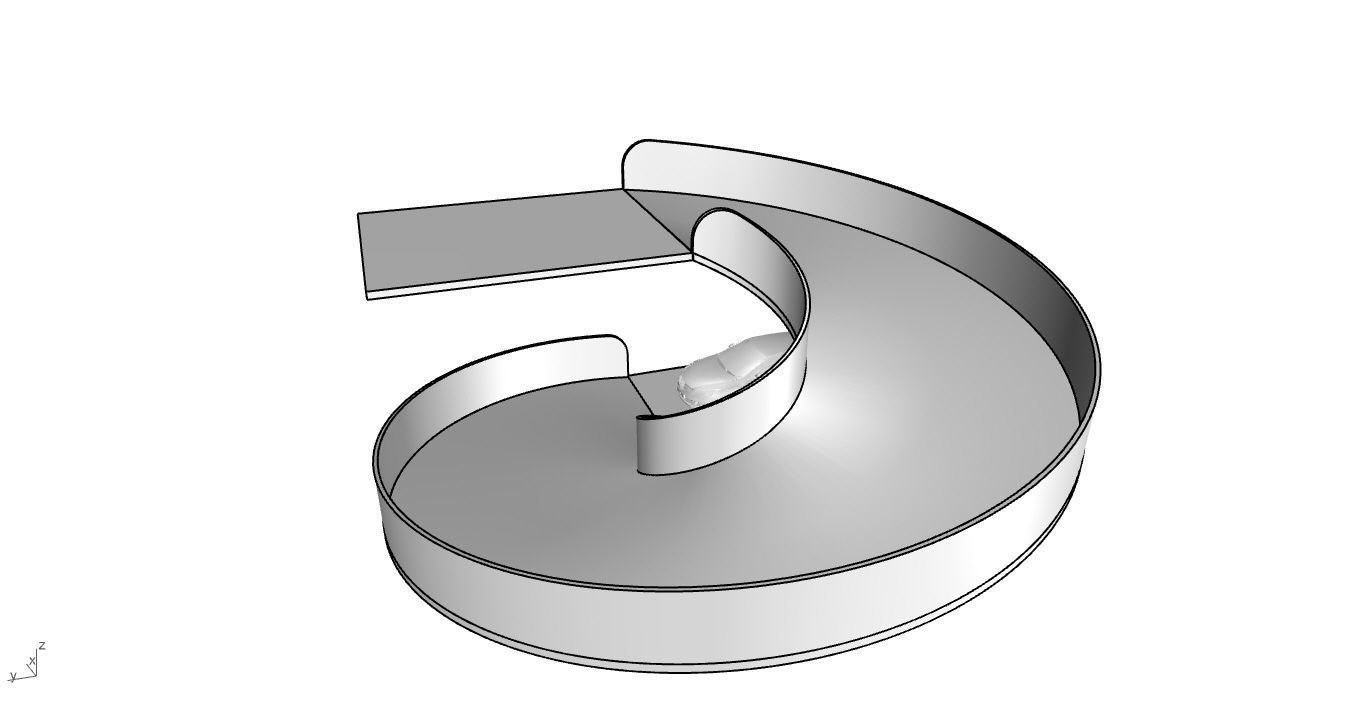 Spiral Ramp for Car Architectural Circulation System module 3D model_9