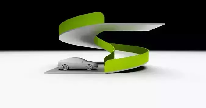 Spiral Ramp for Car Architectural Circulation System module 3D model