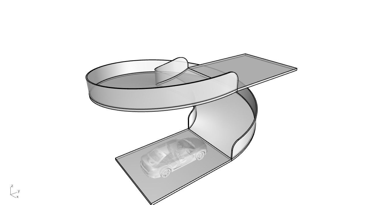 Spiral Ramp for Car Architectural Circulation System module 3D model_58