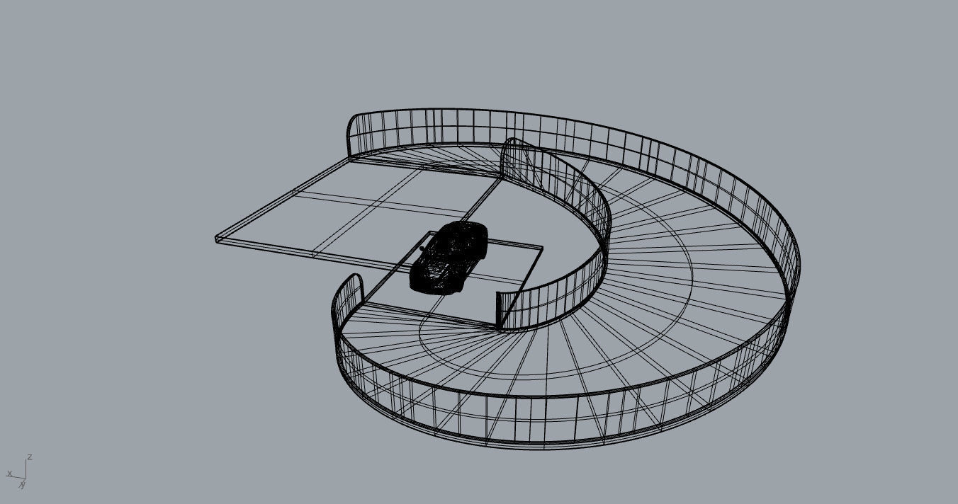 Spiral Ramp for Car Architectural Circulation System module 3D model_66