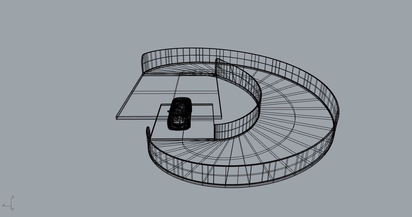 Spiral Ramp for Car Architectural Circulation System module 3D model_65