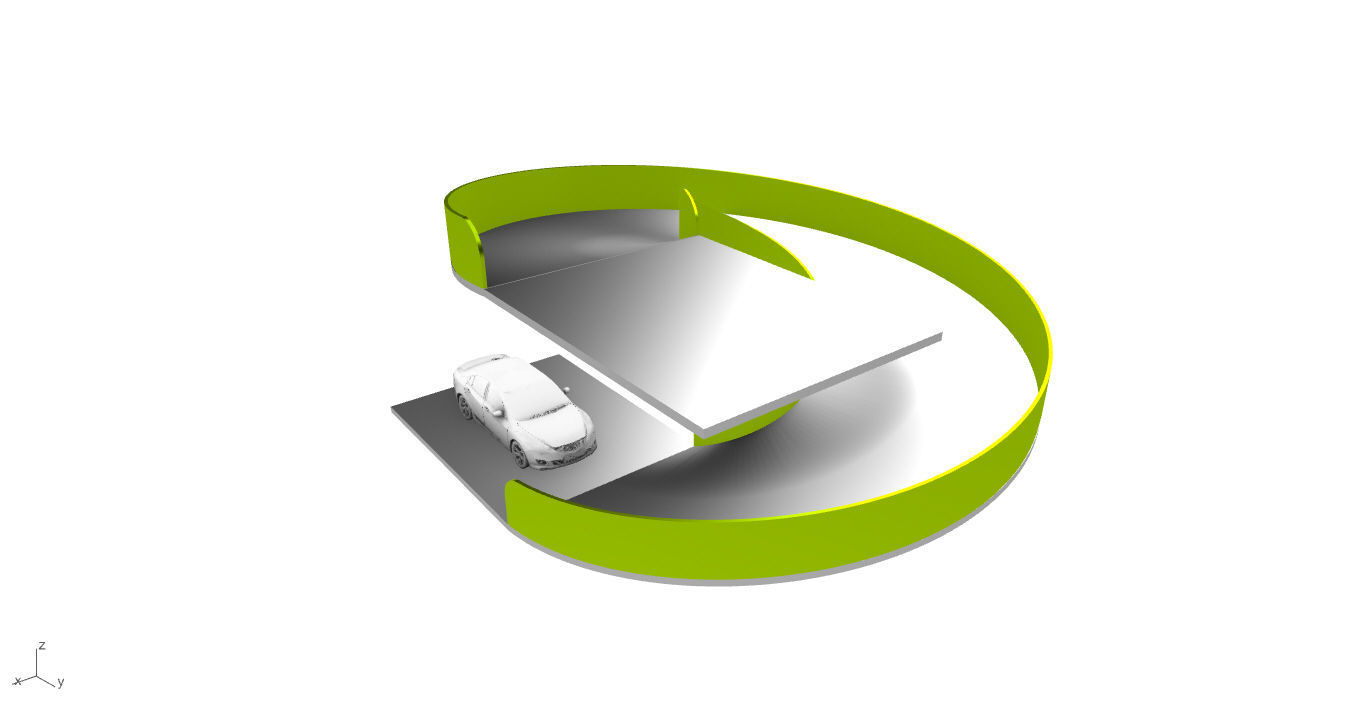Spiral Ramp for Car Architectural Circulation System module 3D model_23