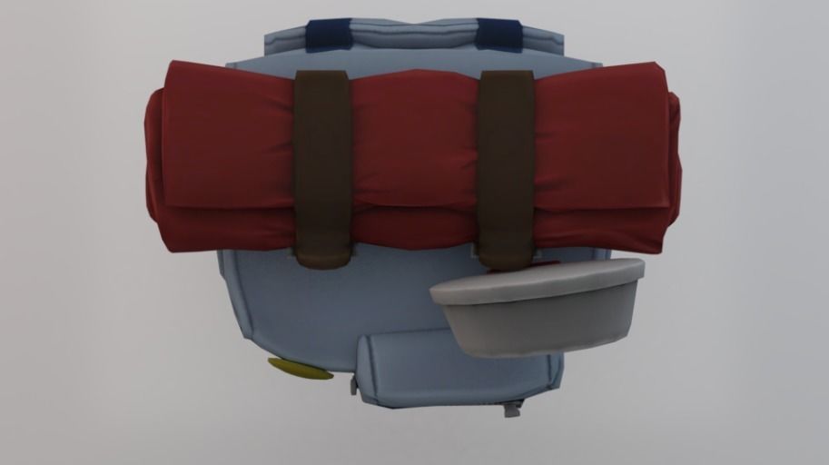 Backpack  Low-poly 3D model_5