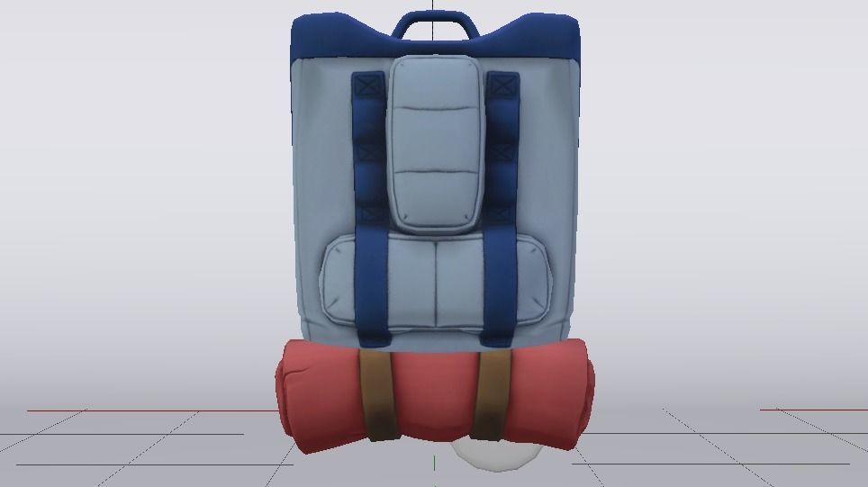 Backpack  Low-poly 3D model_6