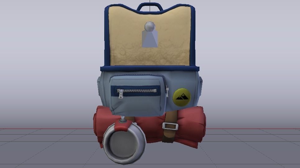Backpack  Low-poly 3D model_15