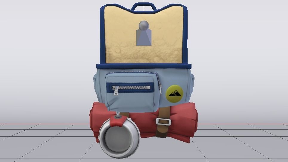 Backpack  Low-poly 3D model_9