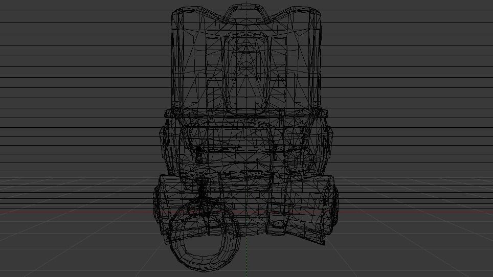 Backpack  Low-poly 3D model_27