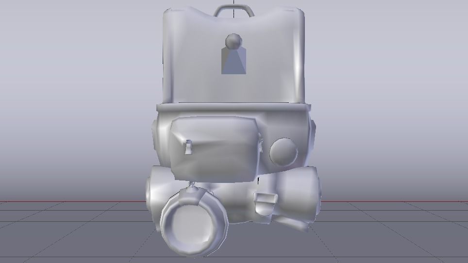 Backpack  Low-poly 3D model_21