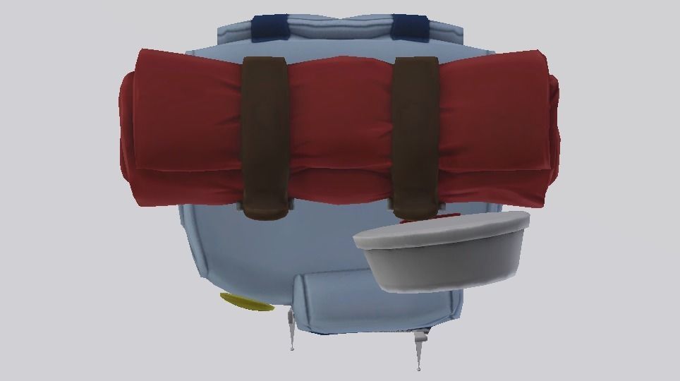 Backpack  Low-poly 3D model_11