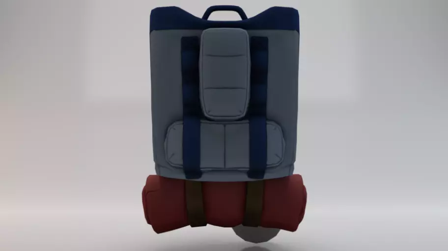 Backpack  Low-poly 3D model_0