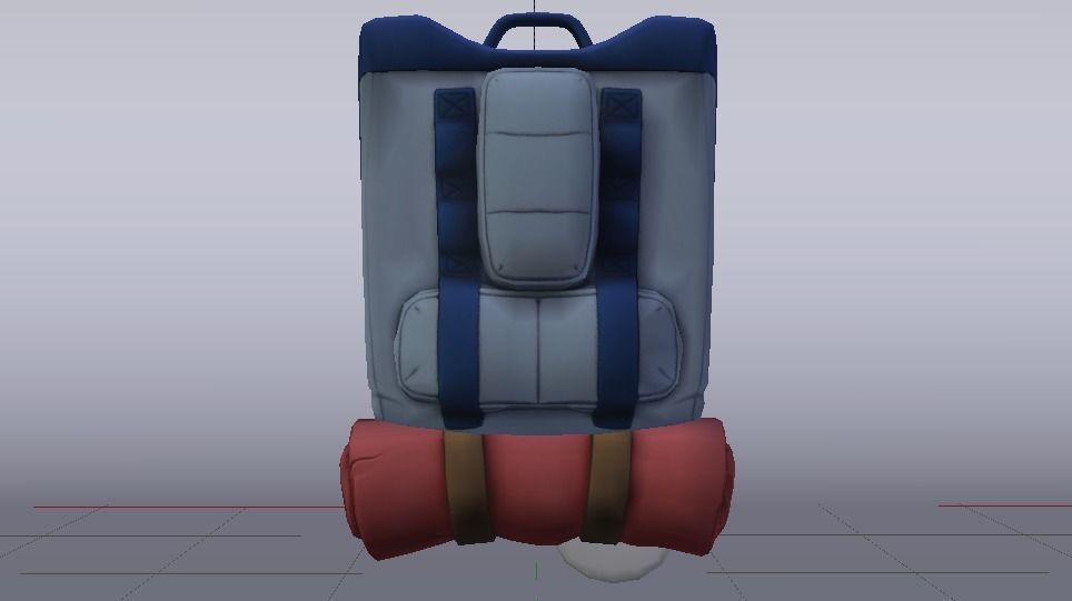 Backpack  Low-poly 3D model_12