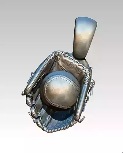 Silver Gold Jewel BaseBall pendant