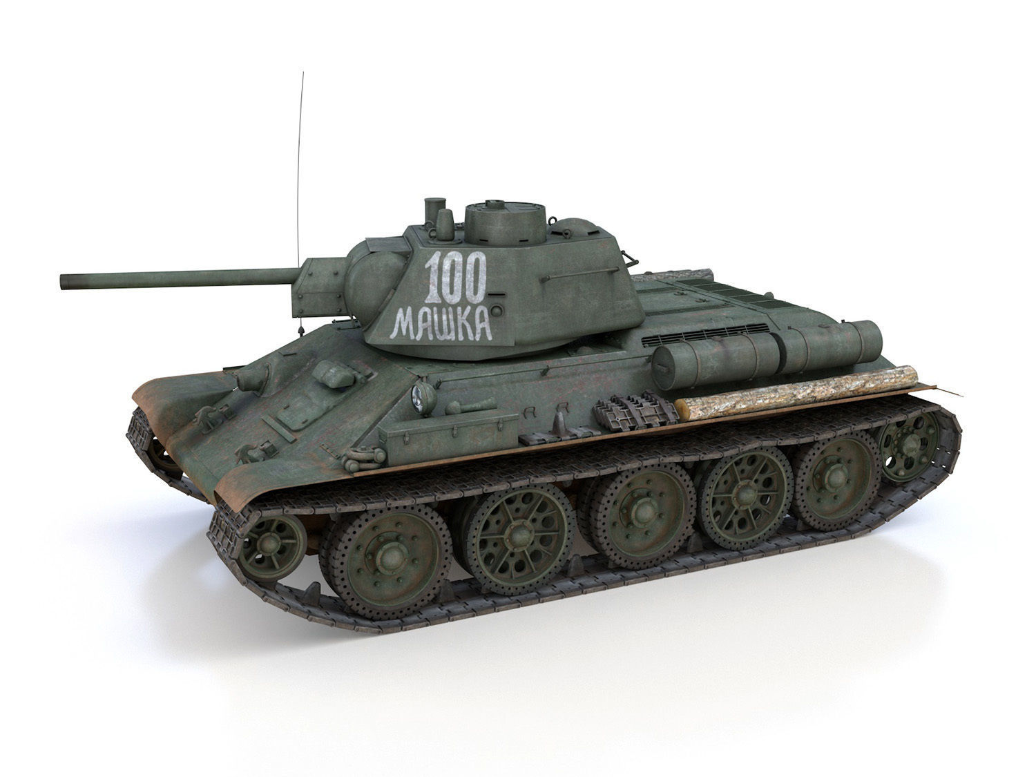 OT-34-76 - Soviet Flamethrower Tank - 100 3D model_2
