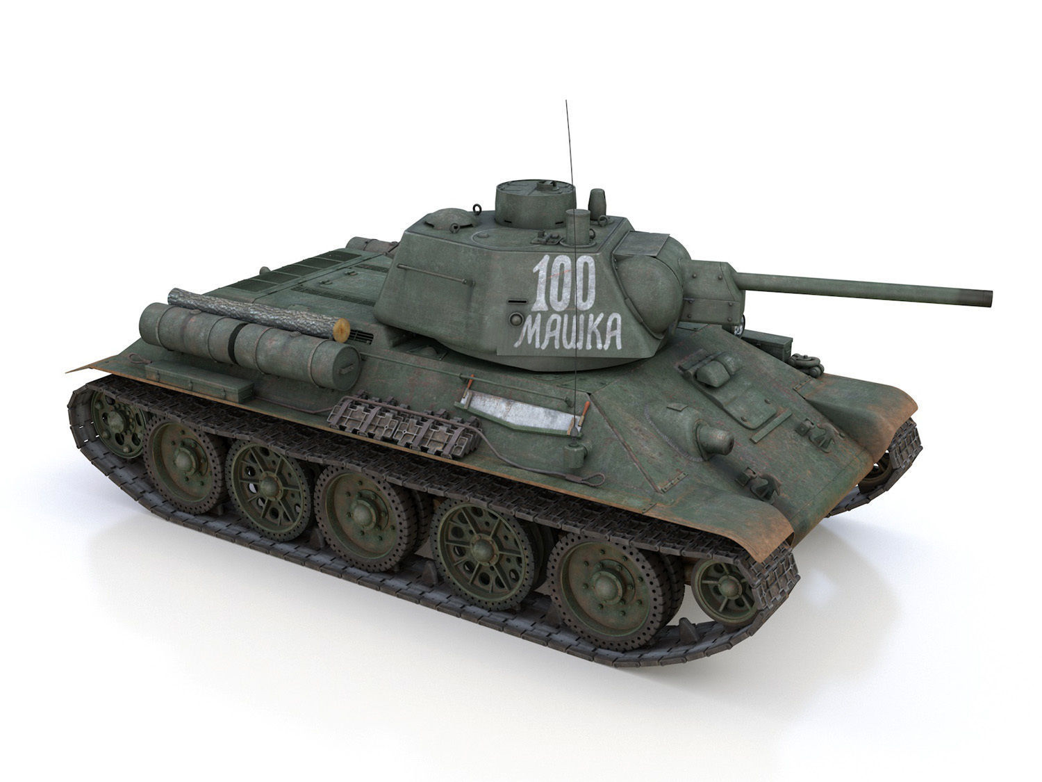 OT-34-76 - Soviet Flamethrower Tank - 100 3D model_7
