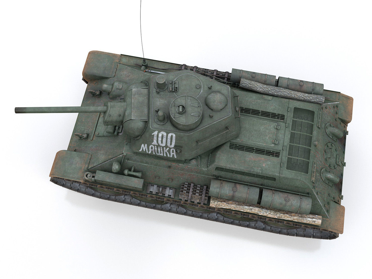 OT-34-76 - Soviet Flamethrower Tank - 100 3D model_9