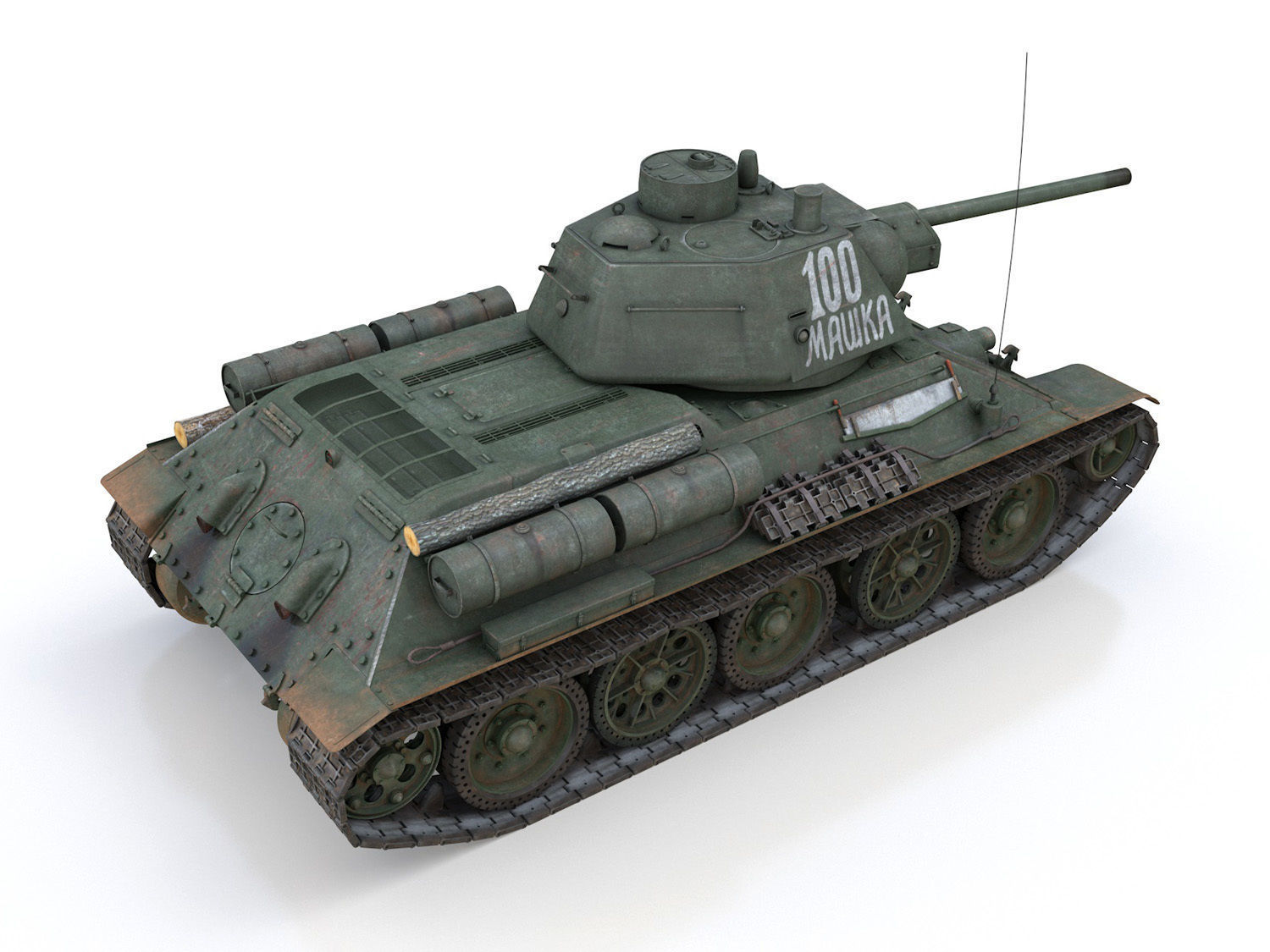 OT-34-76 - Soviet Flamethrower Tank - 100 3D model_5