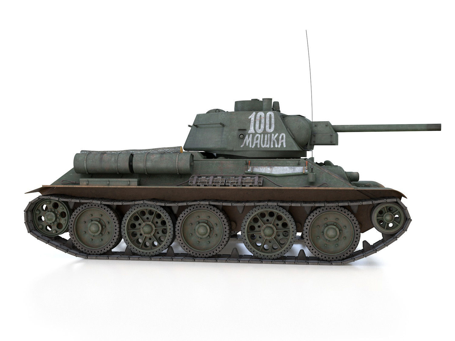 OT-34-76 - Soviet Flamethrower Tank - 100 3D model_6