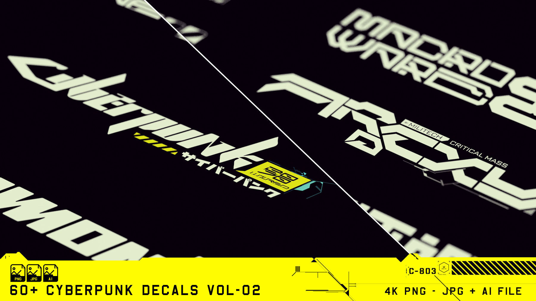 cyberpunk decals cyberpunk 2077 decals Kuchi