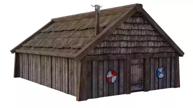 Medieval Viking House- Game Ready