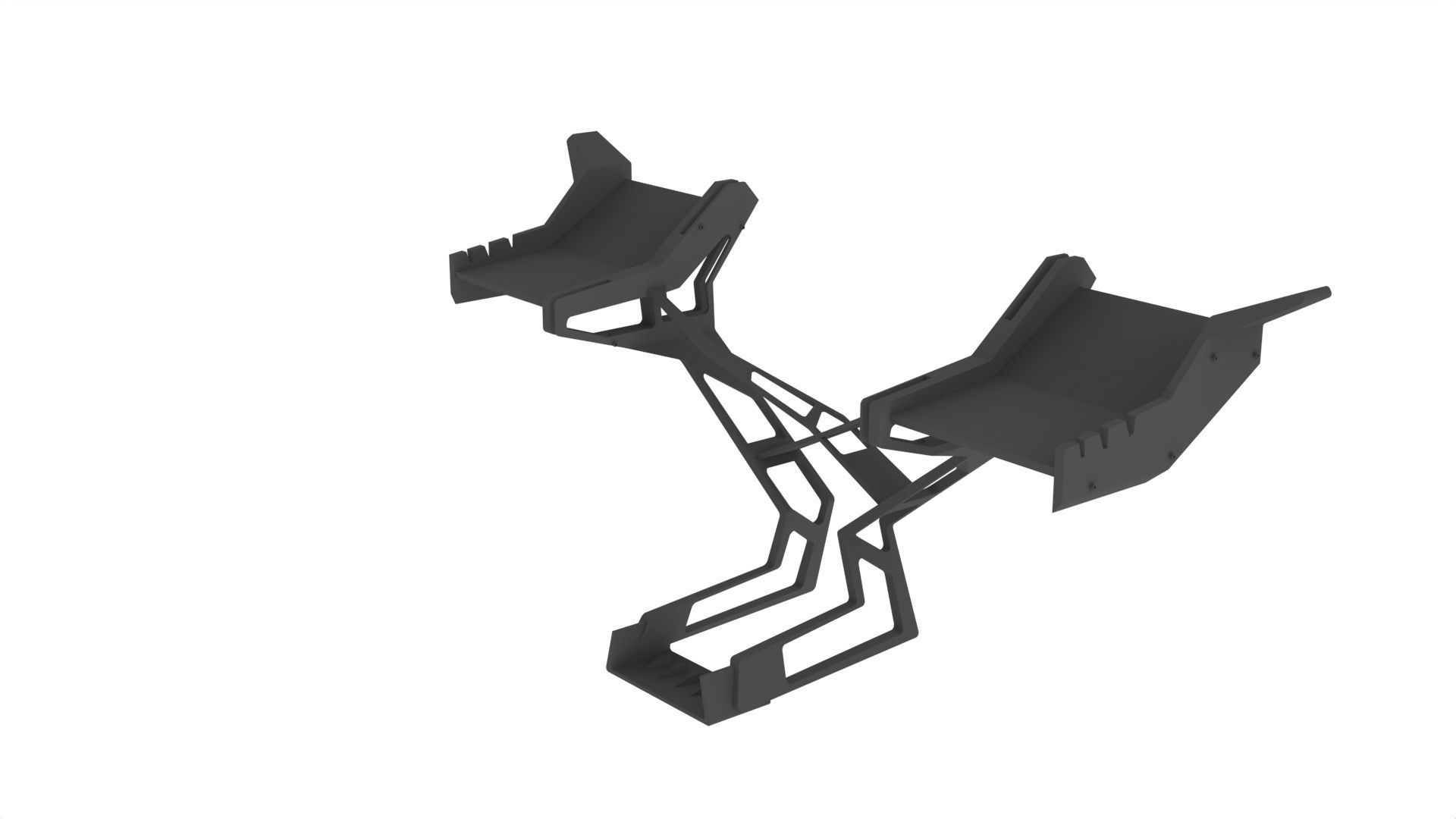 big spoiler rear flooot 3D model_1