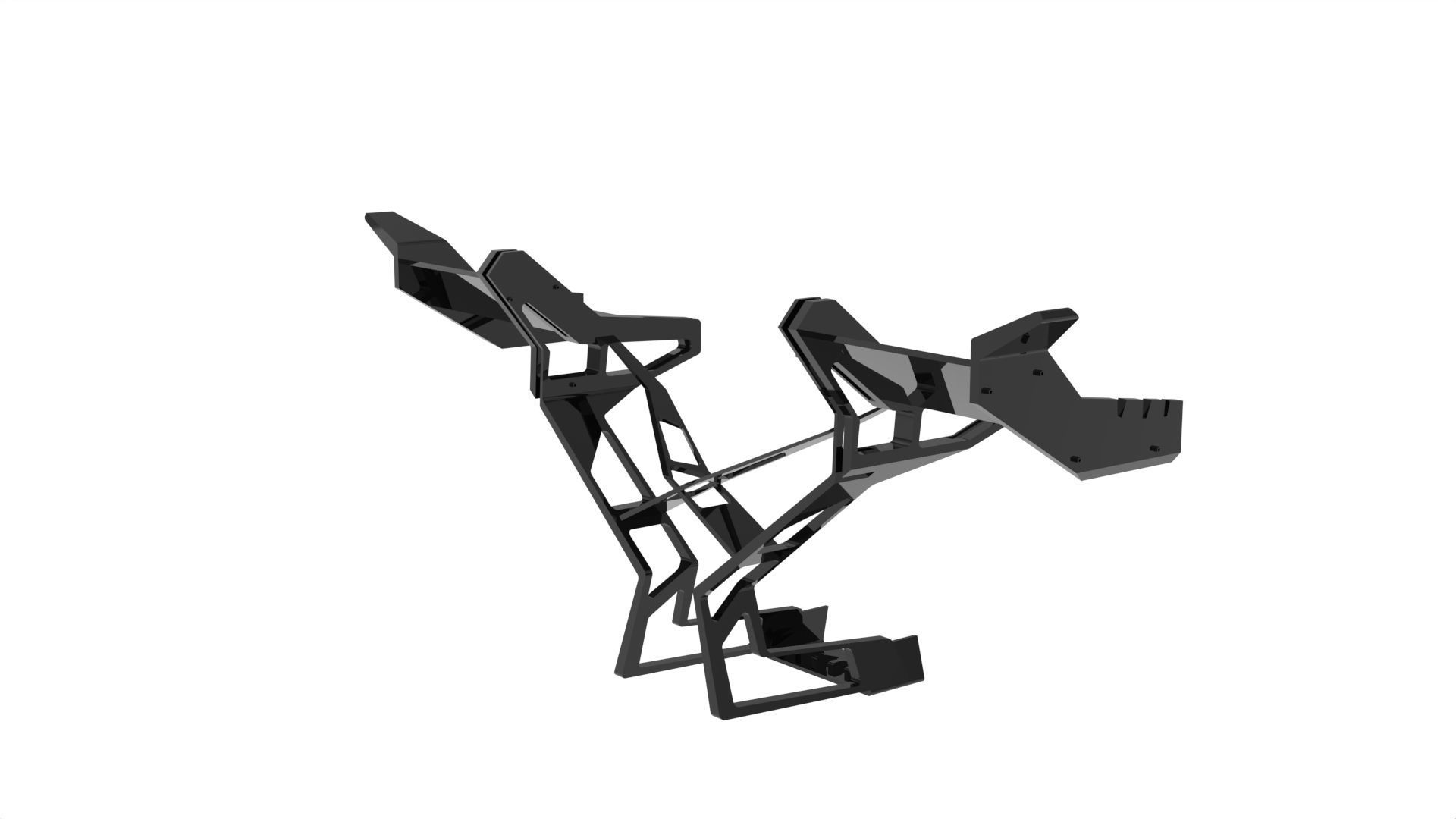 big spoiler rear flooot 3D model_4