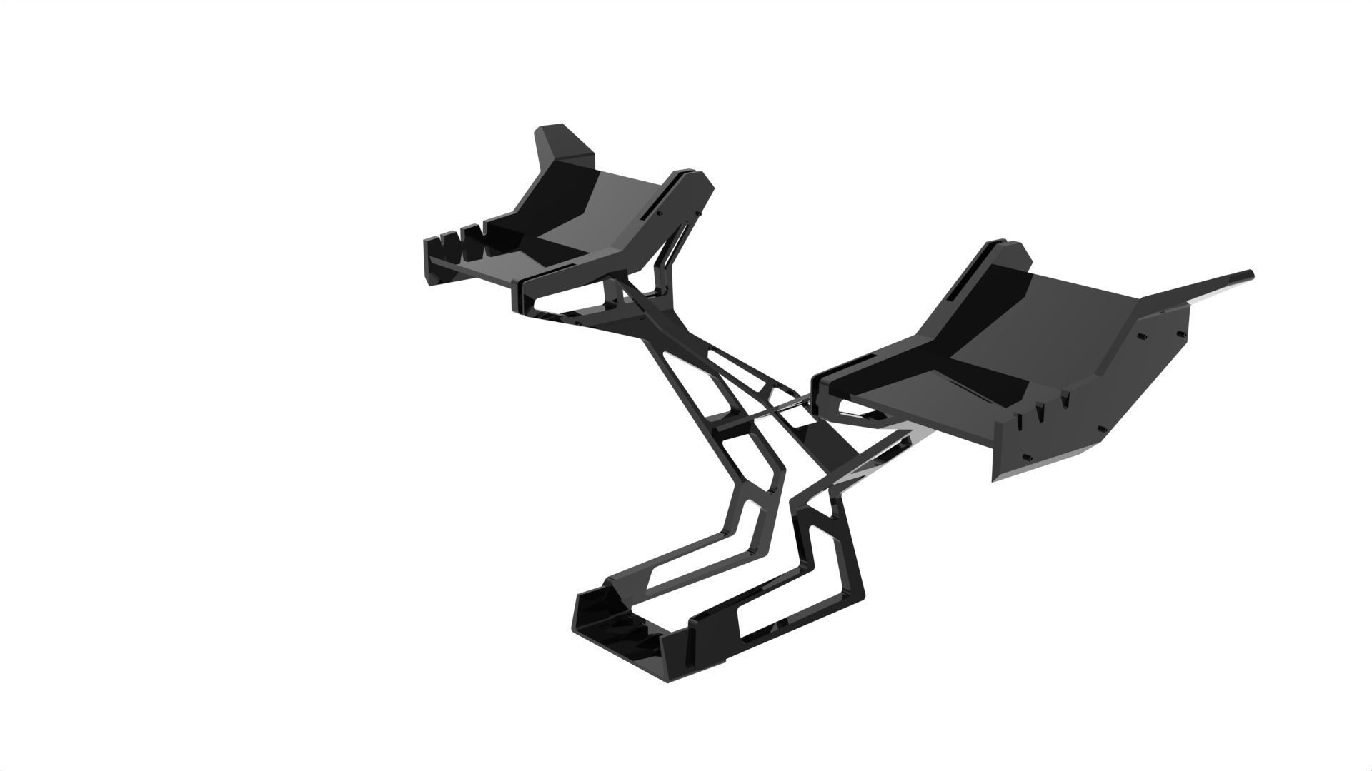 big spoiler rear flooot 3D model_2