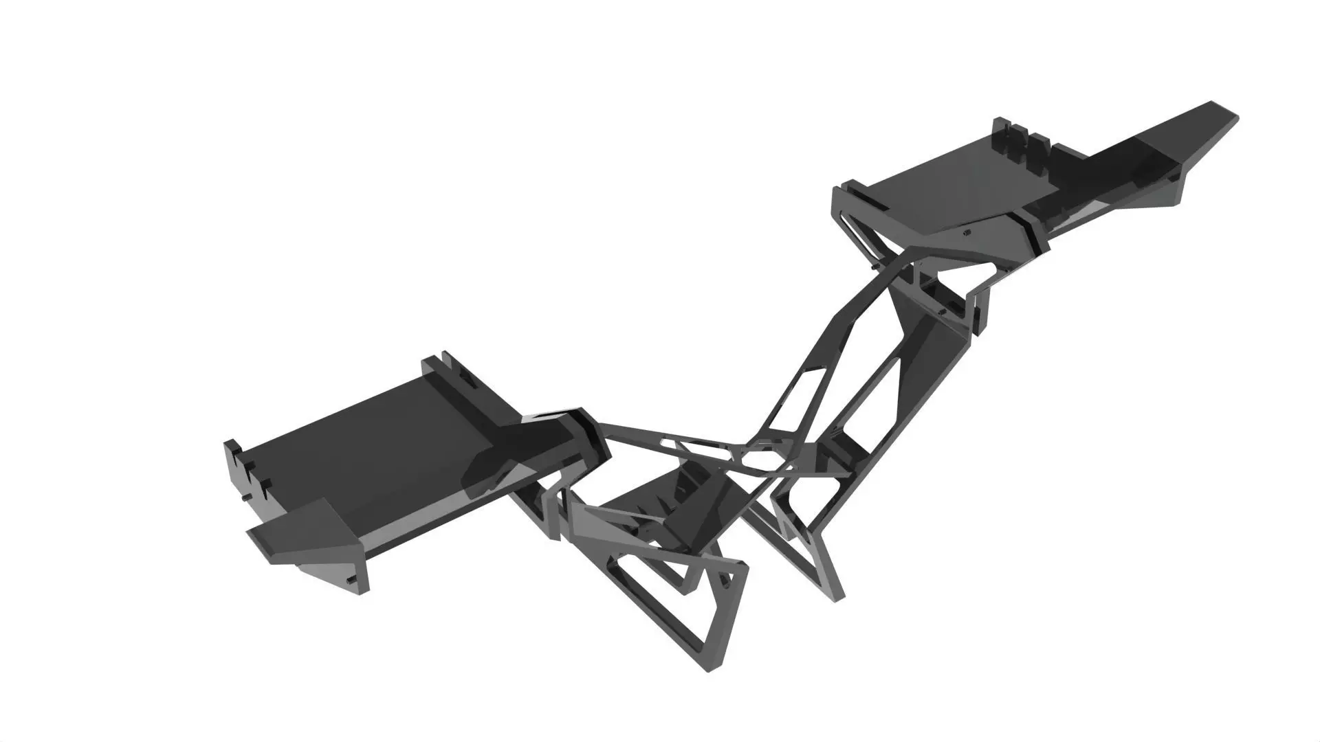 big spoiler rear flooot 3D model_0