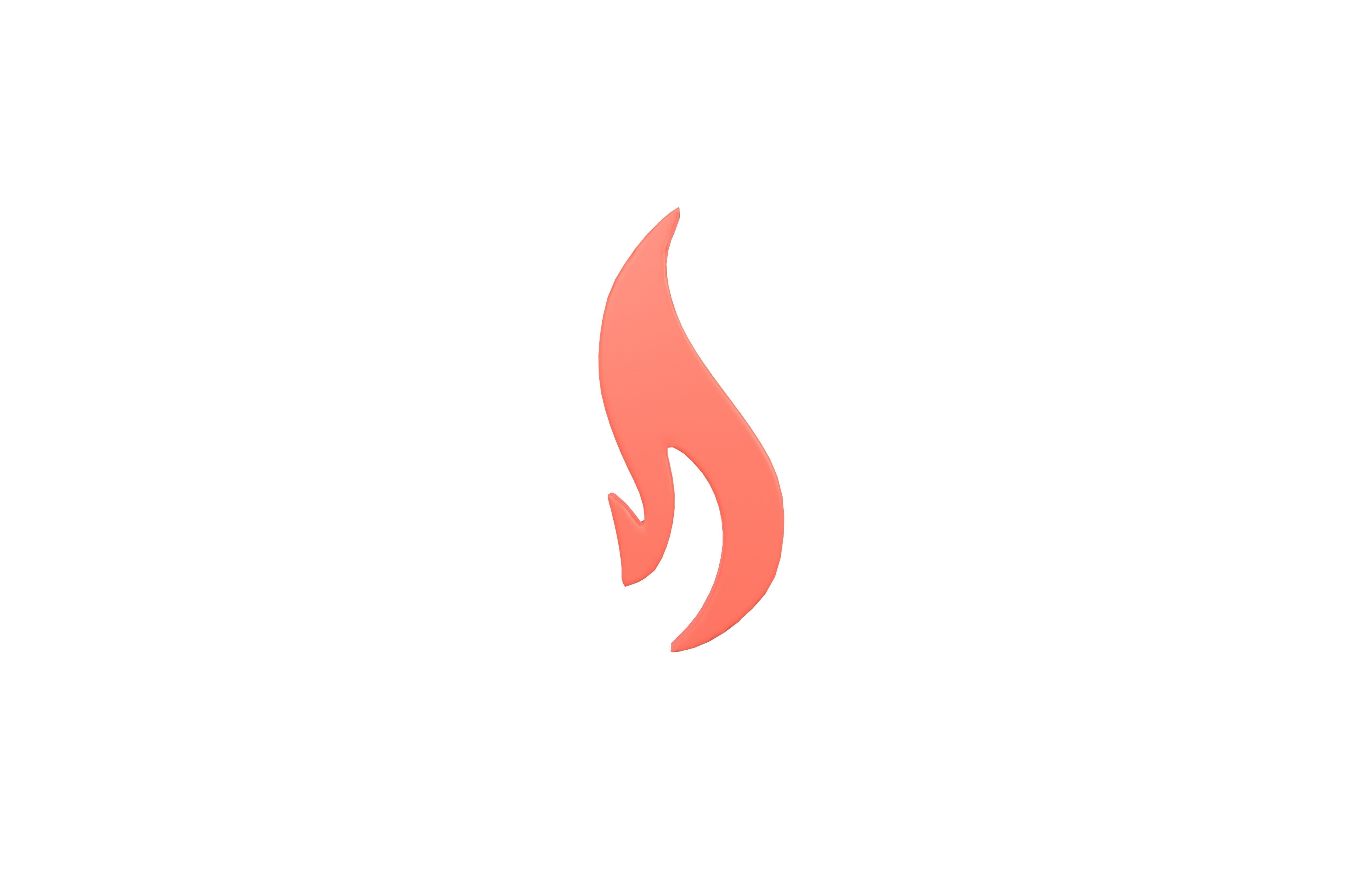 Fire Symbol v4 001 Low-poly 3D model_1