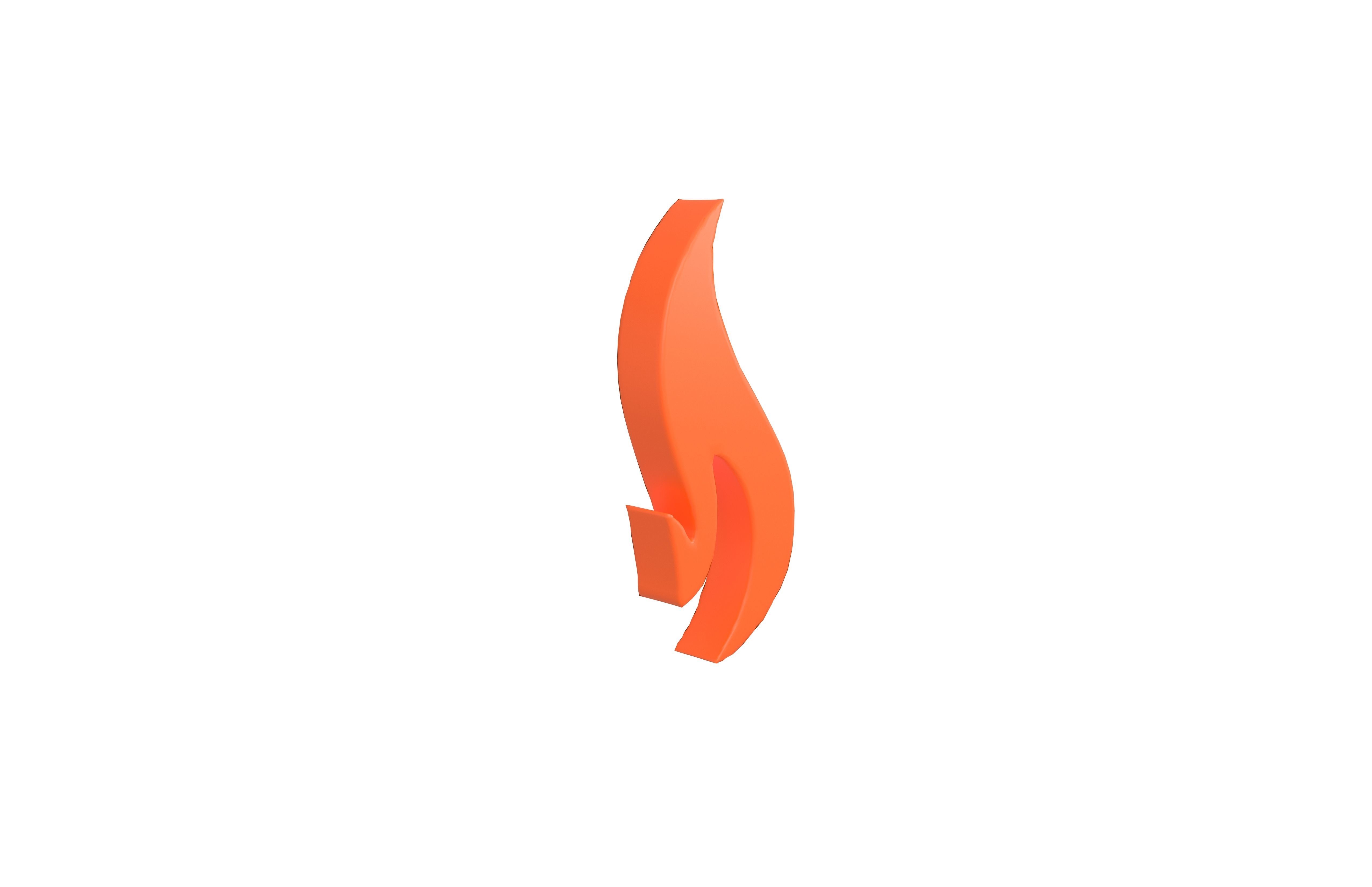 Fire Symbol v4 003 Low-poly 3D model_3