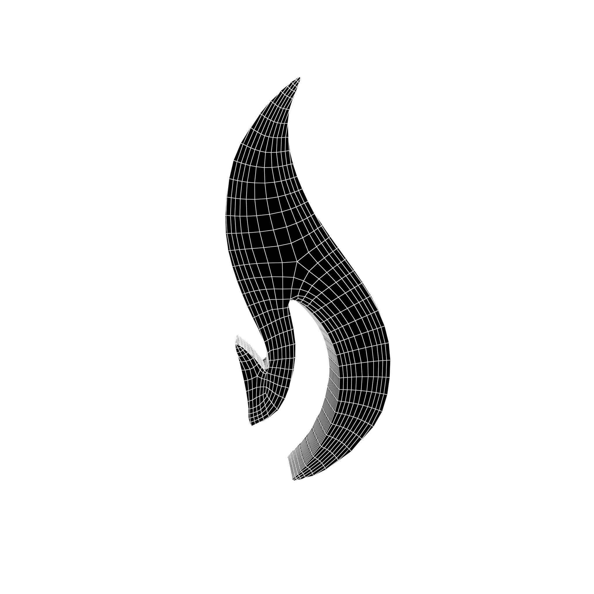 Fire Symbol v4 005 Low-poly 3D model_4