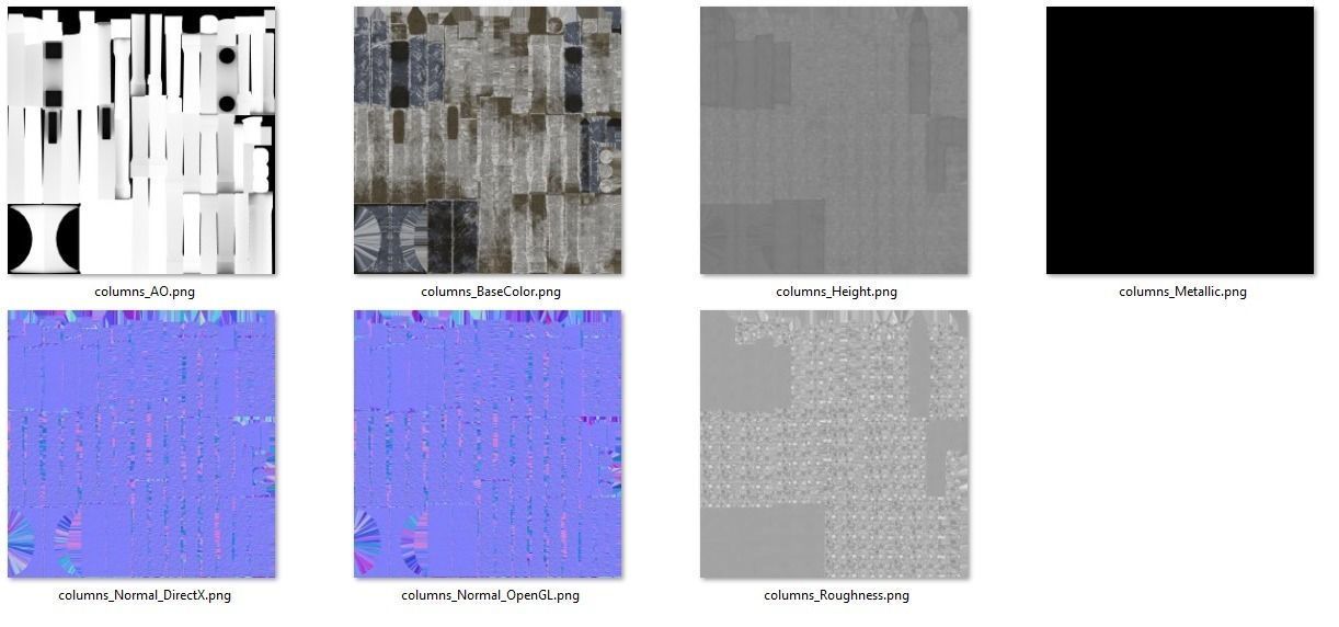 Concrete Bridge Parts Kit Low-poly 3D model_24