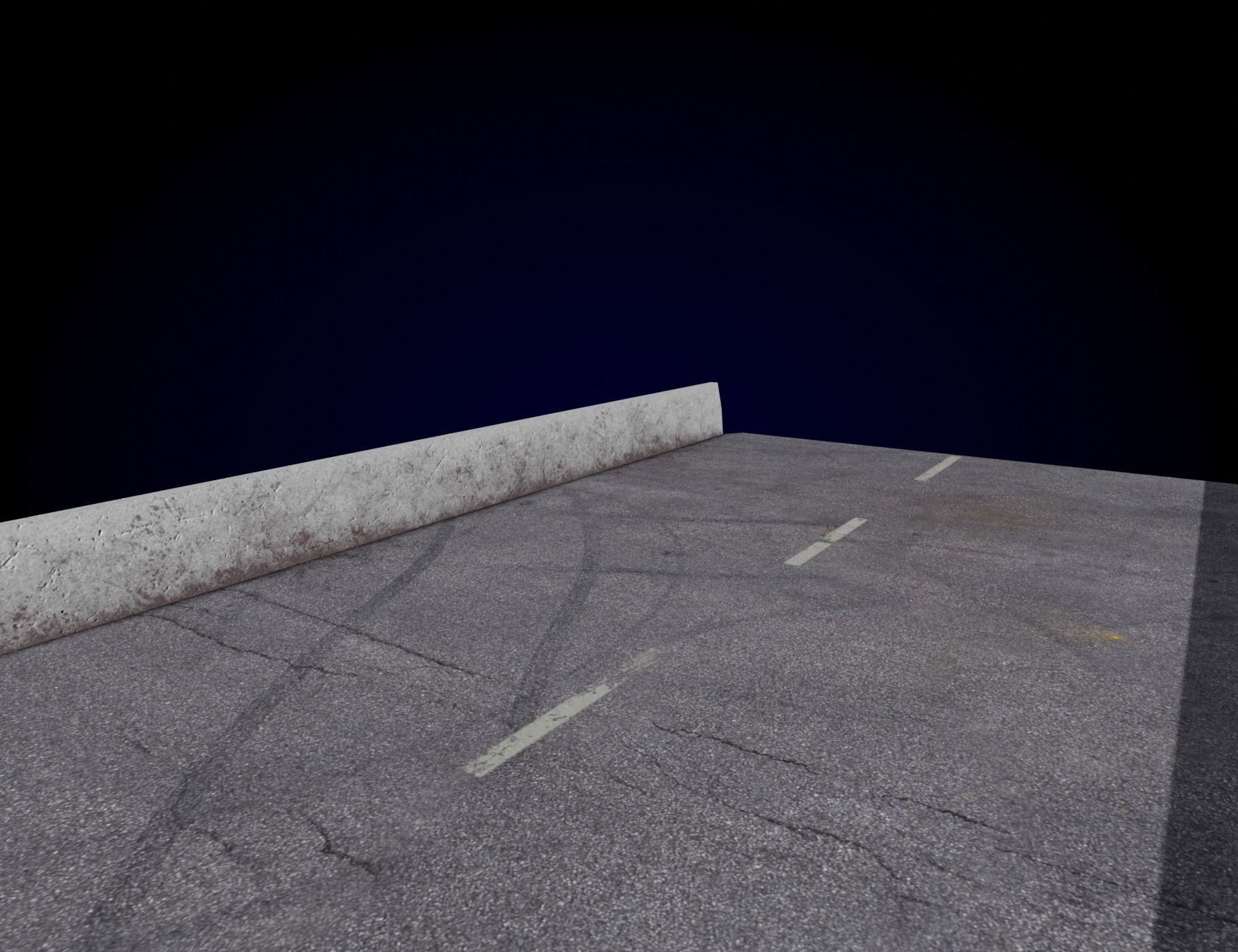 Concrete Bridge Parts Kit Low-poly 3D model_8