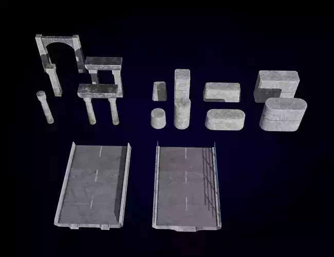 Concrete Bridge Parts Kit