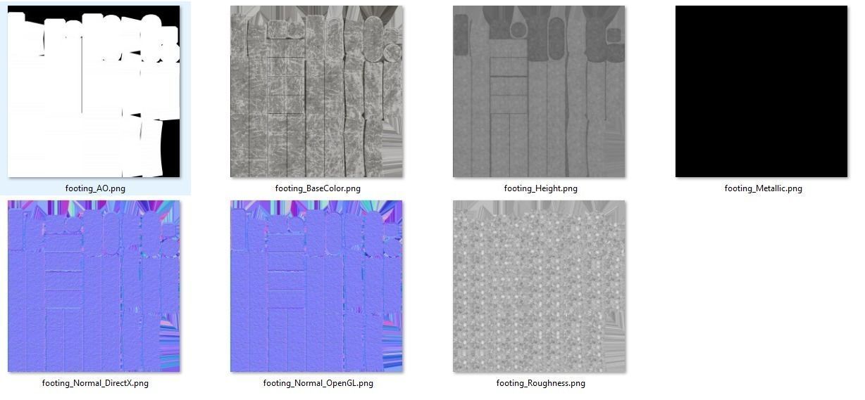 Concrete Bridge Parts Kit Low-poly 3D model_23