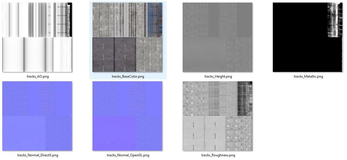 Concrete Bridge Parts Kit Low-poly 3D model_25
